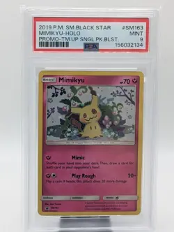 Pokemon TCG: Mimikyu SM163 Sun & Moon Holo Team Up Promo PSA 9 - Image 1