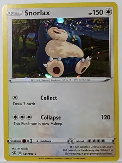HD Swirl 🌀 Snorlax 141 Cosmos Holo Bleed Error Rare Pokemon TCG ✨ - Image 4