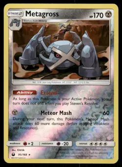 2018 Pokemon Metagross Holo Rare Celestial Storm 95/168 Reverse Holo LP - Image 1