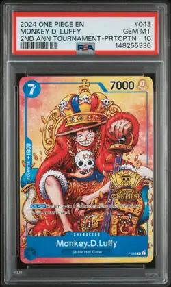 2024 ONE PIECE PROMOS #043 MONKEY D. LUFFY PSA 10 - Image 1