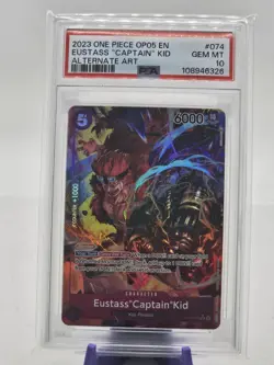 2023 One Piece OP05 Eustass "Captain" Kid Alternate Art #074 PSA 10 Gem Mint - Image 1