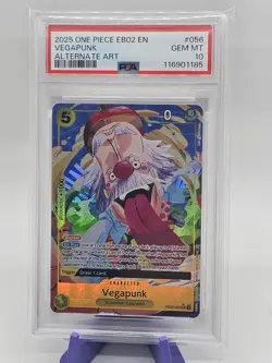 PSA 10 GEM MINT One Piece TCG EB02 Vegapunk Alternate Art EB02-056 - Image 1