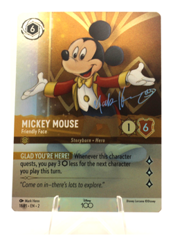 Mickey Mouse Friendly Face 18/P1 Disney Lorcana D100 Foil Promo Floodborn - Image 2