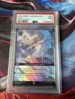 Disney Lorcana Elsa - Spirit of Winter Enchanted Holo 207/204 PSA 9 EN - Image 4