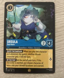 Disney Lorcana Wilds Unknown Ursula Deal Maker 16/204 Legendary + Ariel & Eacape - Image 2