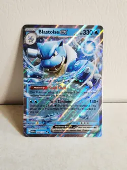 Blastoise ex 009/165 Scarlet & Violet 151 (Double Rare Holo) Pokemon Card. - Image 1