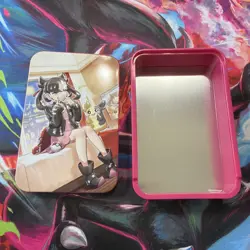 Pokemon TCG Chinese Trainer Storage Tin Marnie With Card Sleeves US Seller - Image 3