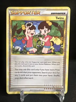 Twins 89/102 HS Triumphant Pokemon TCG 2010 Supporter Card - Image 1