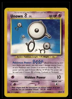 Unown [B] 39/64 Neo Revelation Uncommon Pokemon - Image 1