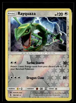 Rayquaza 106/145 Guardians Rising Reverse Holo Rare Pokemon - Image 1