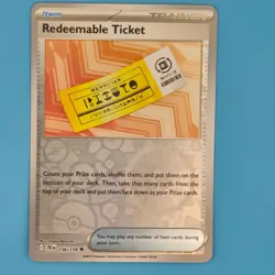 REDEEMABLE TICKET 156/159 UNCOMMON JOURNEY TOGETHER POKEMON REVERSE HOLO NM/M - Image 1