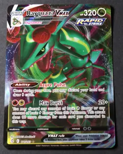 Pokemon TCG Rayquaza VMAX Evolving Skies 111/203 Holo Ultra Rare - NM - Image 1