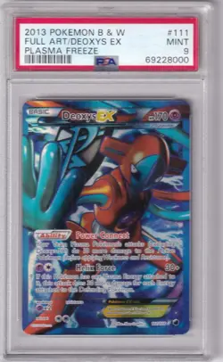 2013 Pokemon B & W Full Art/Deoxys EX Plasma Freeze #111 PSA MINT 9 - Image 1