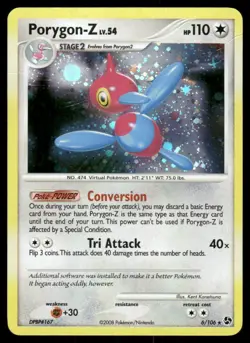 2008 Pokemon Porygon-Z Holo Rare Great Encounters 6/106 Holo DMG - Image 1