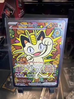 Pokemon TCG : Perfect Order - Meowth Ex 121/088 Special Illustration Rare SIR - Image 1