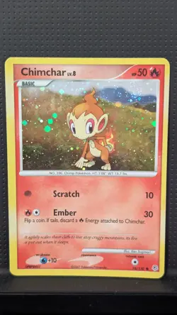 CHIMCHAR COSMOS HOLO 76/130 DIAMOND AND PEARL PROMO POKEMON ENGLISH LP #2 SWIRL - Image 1