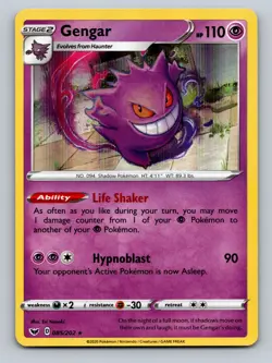 Gengar 085/202 Holo Rare Sword & Shield Pokemon Holo Near Mint - Image 1