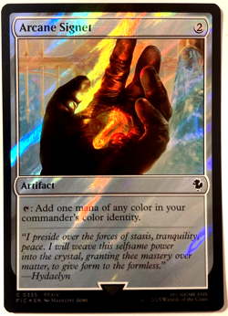 MTG Arcane Signet (Surge Foil) Commander: Final Fantasy 0335 FFXIV NM - Image 1
