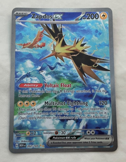 Pokemon TCG Zapdos ex #202/165 Sv: Scarlet & Violet 151 Holo - Image 1