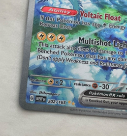 Pokemon TCG Zapdos ex #202/165 Sv: Scarlet & Violet 151 Holo - Image 4