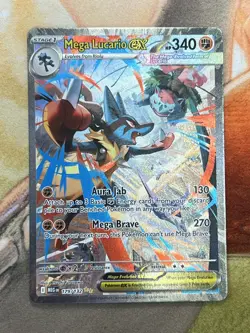 ENGLISH Mega Lucario ex 179/132 Ultra Rare Full Art Pokemon Mega Evolution NM - Image 3