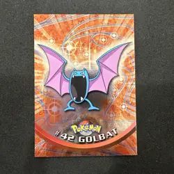 Topps Pokemon Card Series 1 Chrome Foil Blue Logo 1st Edition #42 Golbat LP/NM - Image 1