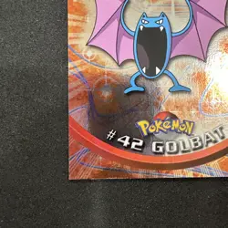 Topps Pokemon Card Series 1 Chrome Foil Blue Logo 1st Edition #42 Golbat LP/NM - Image 2