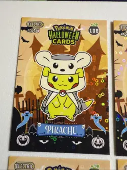 2025 POKEMON HALLOWEEN Collectoons Pikachu Poncho Costume Lot 3 Non Tcg - Image 2