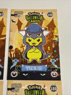 2025 POKEMON HALLOWEEN Collectoons Pikachu Poncho Costume Lot 3 Non Tcg - Image 4