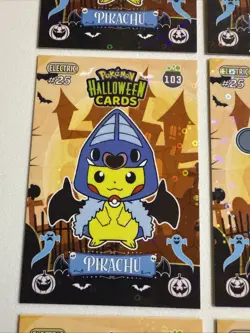 2025 POKEMON HALLOWEEN Collectoons Pikachu Poncho Costume Lot 3 Non Tcg - Image 5