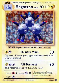 Pokemon TCG 2016 "Magneton" #38/108 Evolutions Holo! NM-Mint! - Image 1