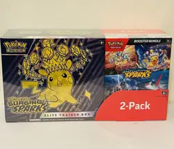 NEW Pokemon Scarlet & Violet Surging Sparks Elite Trainer Box & Booster Bundle - Image 1