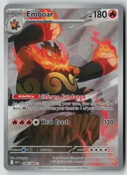 Emboar 098/086 Holo Illustration Rare White Flare Pokemon NM - Image 1