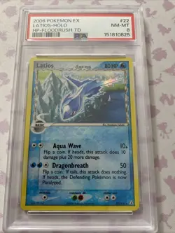 2006 POKEMON EX LATIOS DELTA SPECIES HOLO HP FLOODRUSH THEME DECK PSA 8 - Image 1