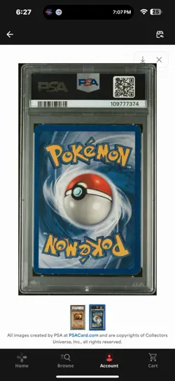 Pokemon TCG Flareon Jungle 3/64 Holo Unlimited Holo Rare PSA 6 - Image 2