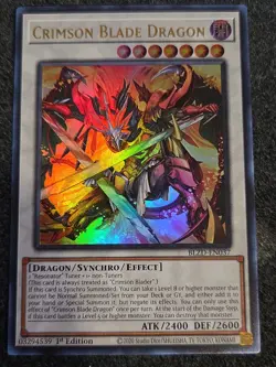 YUGIOH- Crimson Blade Dragon - BLZD-EN037 - Ultra Rare - 1st Edition - Image 1