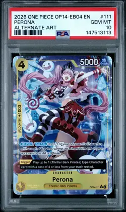 Perona - OP14-111 (Alternate Art) OP14-111 The Azure Sea's Seven Foil PSA 10 - Image 1