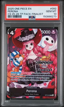 2025 One Piece Championship Finalist Perona OP10-092 PSA 10 💎 POP 33 - Image 1
