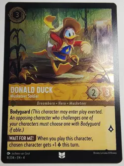Disney Lorcana TCG - Donald Duck Musketeer Soldier - Cold Foil - 8/204 - UR - Image 1