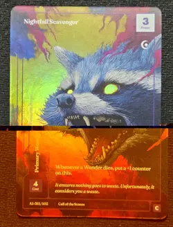 Wonders of the First, CotS - Nightfall Scavenger A1-361/402 C, Alt Formless Foil - Image 2
