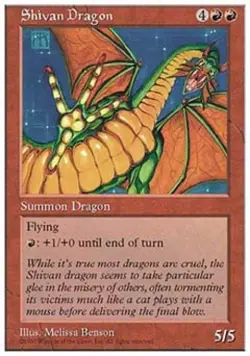 Shivan Dragon - 5E MTG - Medium Play - Image 1