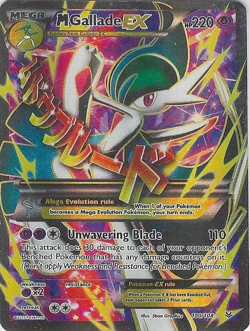 Pokemon M Gallade EX 100/108 Roaring Skies Full Art Ultra Rare Holo Card TCG - Image 1