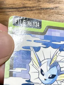 Pokemon Carddass Card Vaporeon File No.134 Bandai Pocket Monsters 1997 Japan - Image 3