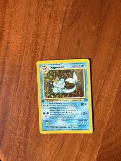 Pokemon TCG Vaporeon Holo Rare Card Jungle, 12/64, First Edition - Image 1