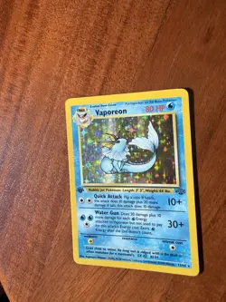 Pokemon TCG Vaporeon Holo Rare Card Jungle, 12/64, First Edition - Image 5