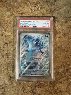 2025 POKEMON JOURNEY TOGETHER ILLUSTRATION RARE #161 ARTICUNO PSA 10 - Image 1