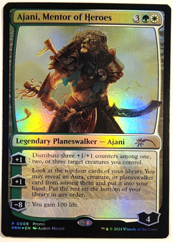 MTG - Ajani, Mentor of Heroes - Foil - PRM 9 - Deluxe Commander Kit Promo Card - Image 1