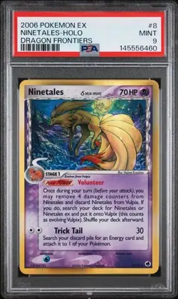 Pokemon Card Ninetales 8/101 EX Dragon Frontiers 2006 Holo Rare Vintage PSA 9 - Image 3