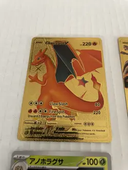 Pokemon Lot Of 4 Assorted Cards Gold,charizard,brambleghast - Image 2
