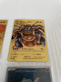 Pokemon Lot Of 4 Assorted Cards Gold,charizard,brambleghast - Image 3